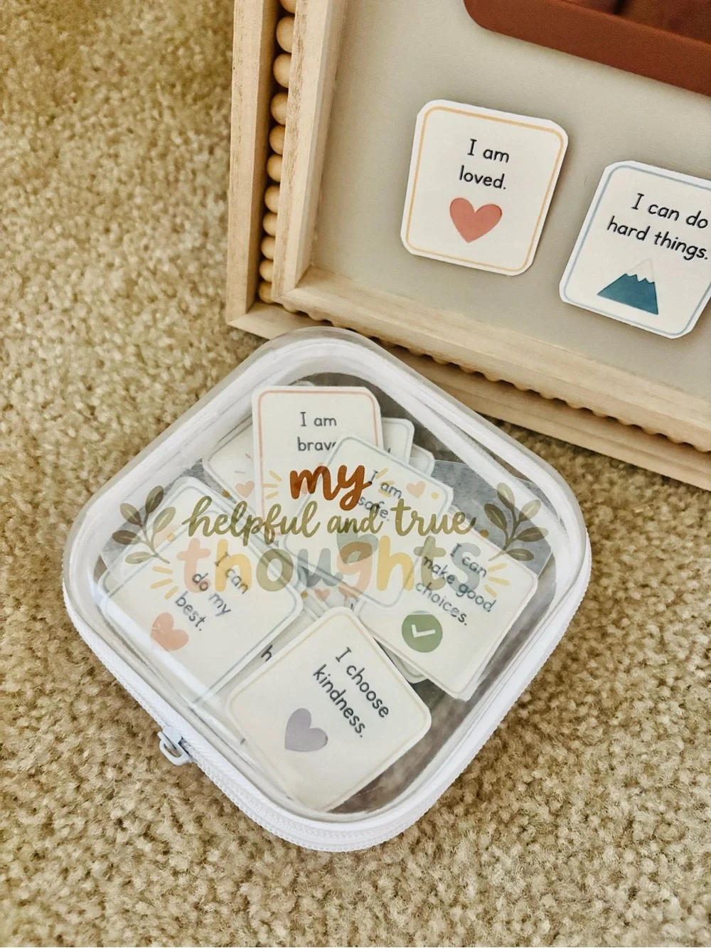 Mindful Messages Mirror Board - Rust Accent